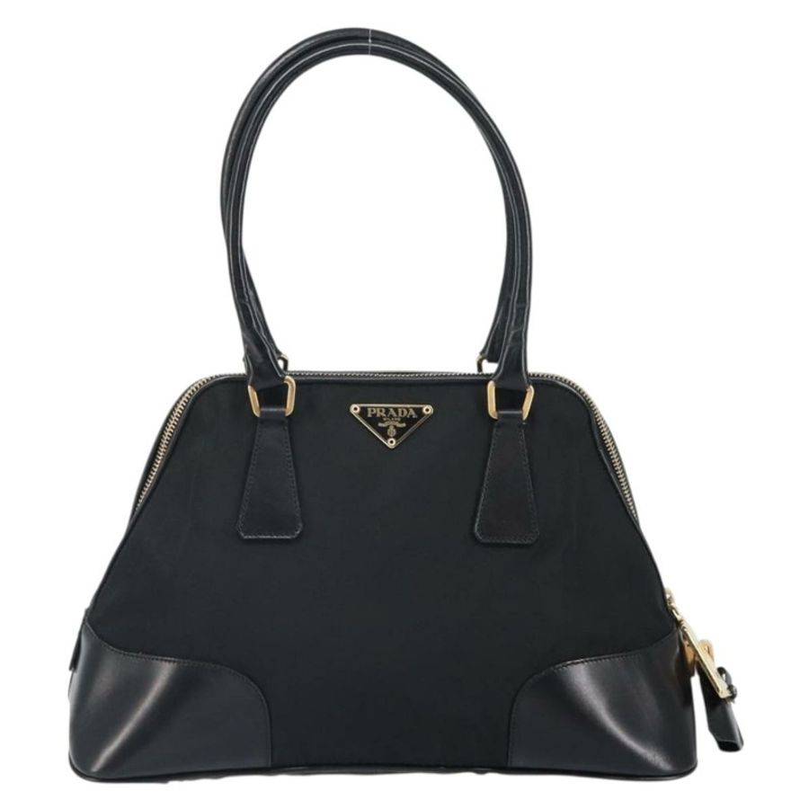 【日本直送】PRADA 尼龍黑色金色手提包 正品 yk20166-1