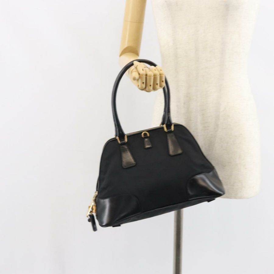 【日本直送】PRADA 尼龍黑色金色手提包 正品 yk20166-23