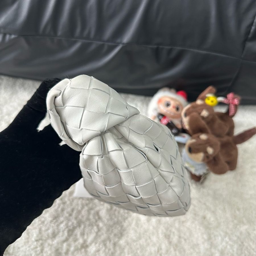 Bottega Veneta 葆蝶家編織白色Jodie手提包 尺寸:25×14cm-3
