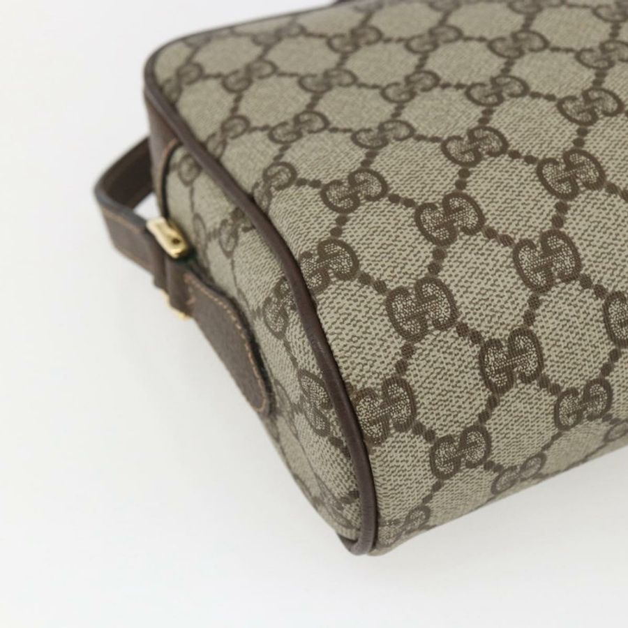 【日本直送】GUCCI GG Supreme Web Sherry Line 手提包 PVC 米色 金色 001 56 6655 正品 SW1871-16