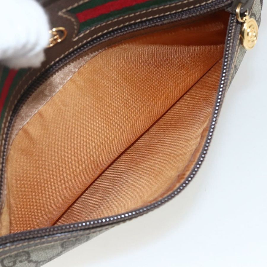 【日本直送】GUCCI GG Supreme Web Sherry Line 手提包 PVC 米色 金色 001 56 6655 正品 SW1871-19