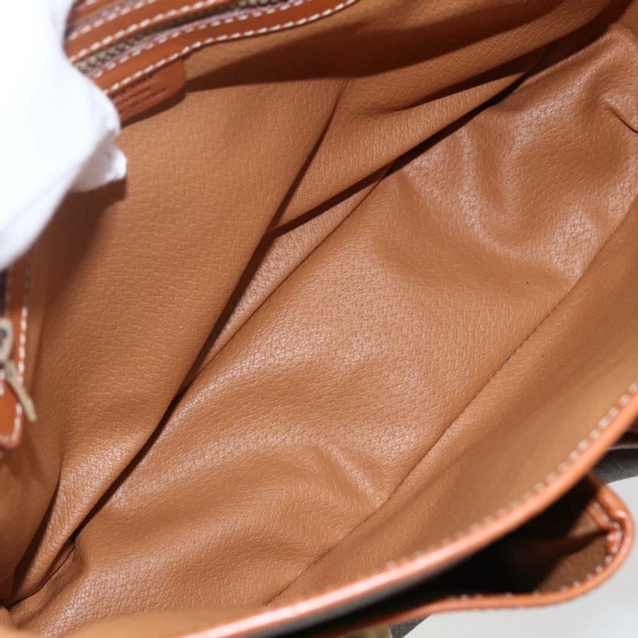 【日本直送】CELINE Macadam帆布手提包 PVC皮革 2way Brown Gold Auth ep12949V-10