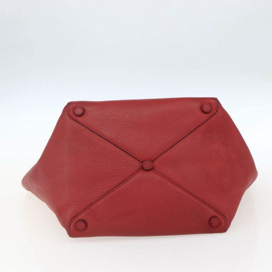 【日本直送】PRADA 手提包 皮革 紅色 金色 Auth mr2039-4