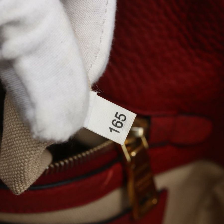 【日本直送】PRADA 手提包 皮革 紅色 金色 Auth mr2039-11