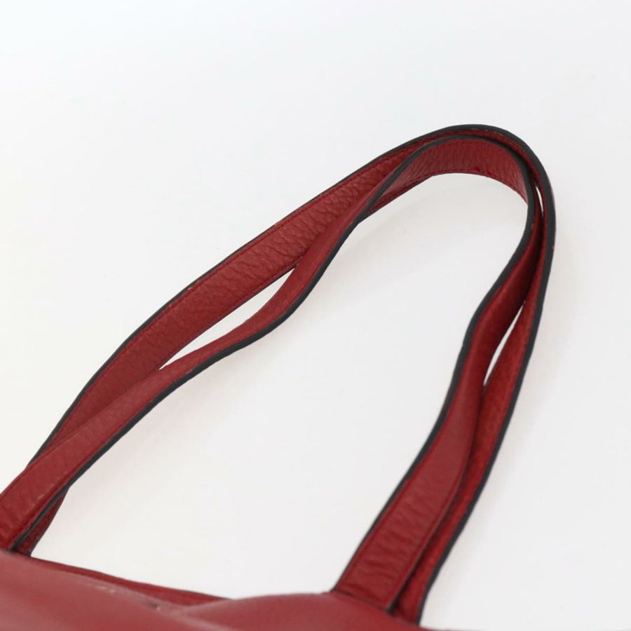 【日本直送】PRADA 手提包 皮革 紅色 金色 Auth mr2039-13