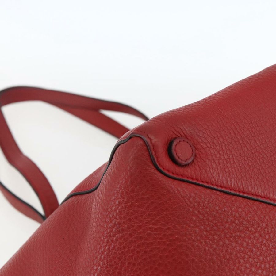 【日本直送】PRADA 手提包 皮革 紅色 金色 Auth mr2039-14