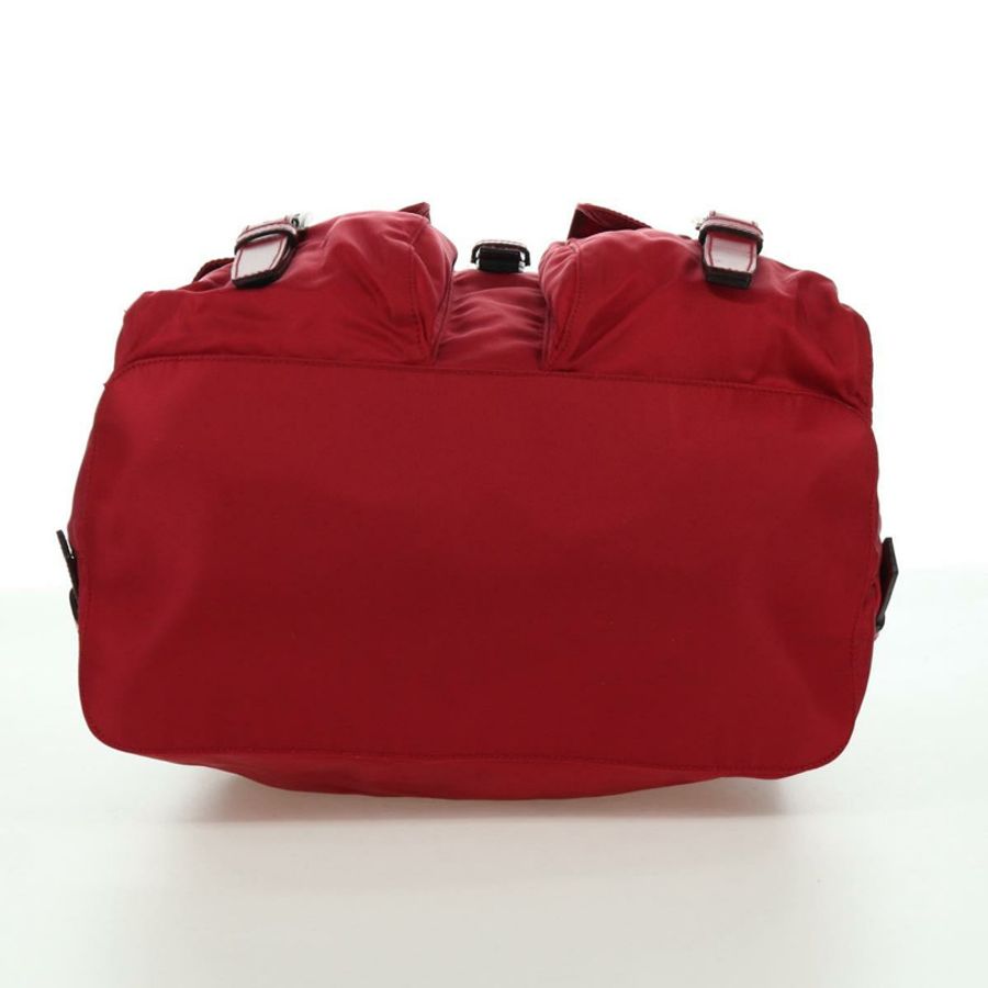 【日本直送】PRADA 背包 尼龍 紅色 銀色 Auth mr2001V-4