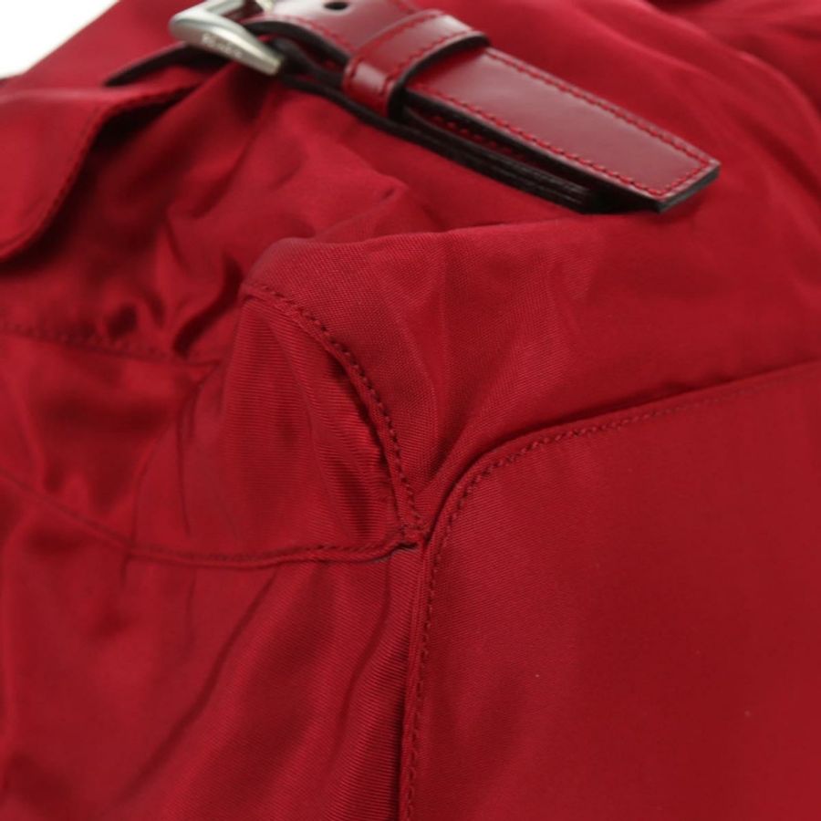 【日本直送】PRADA 背包 尼龍 紅色 銀色 Auth mr2001V-15