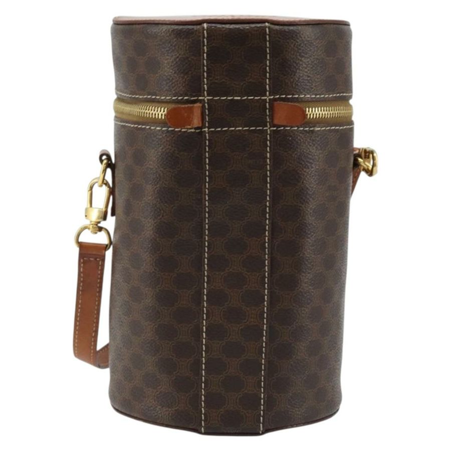 【日本直送】CELINE Macadam帆布肩背包 PVC皮革 棕色 金色 正品 LNZ142A-1
