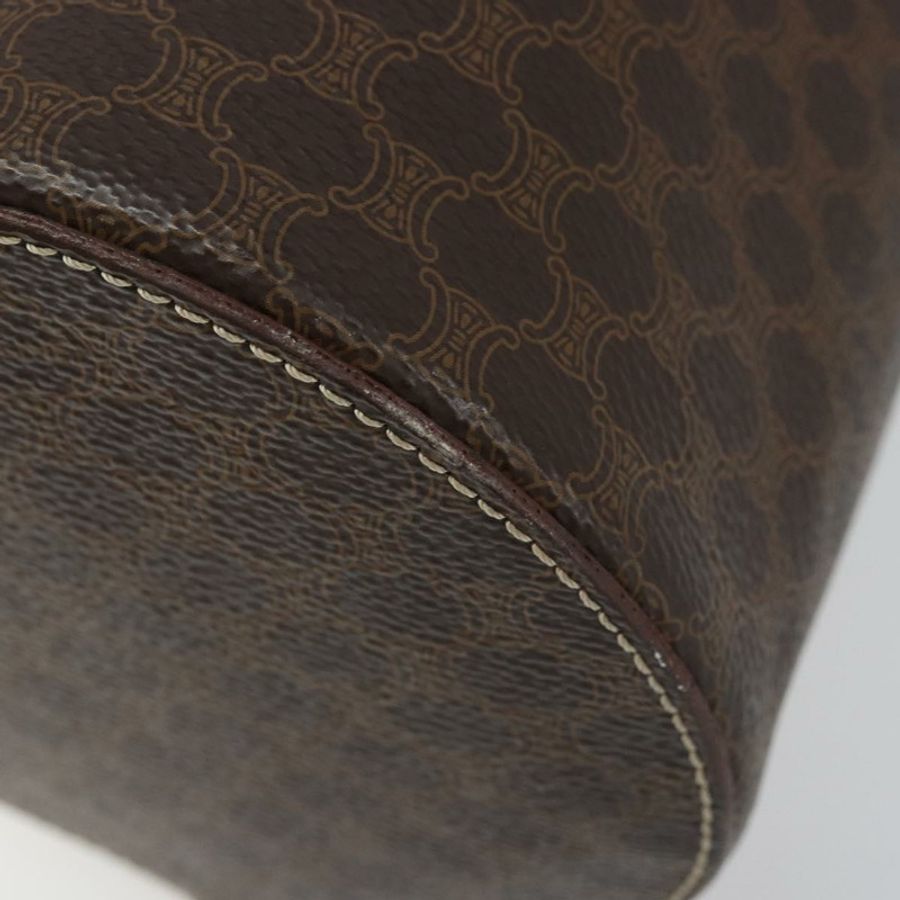 【日本直送】CELINE Macadam帆布肩背包 PVC皮革 棕色 金色 正品 LNZ142A-13