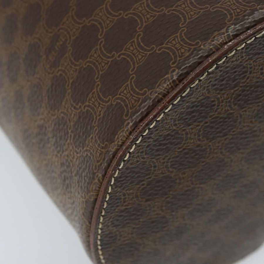 【日本直送】CELINE Macadam帆布肩背包 PVC皮革 棕色 金色 正品 LNZ142A-14