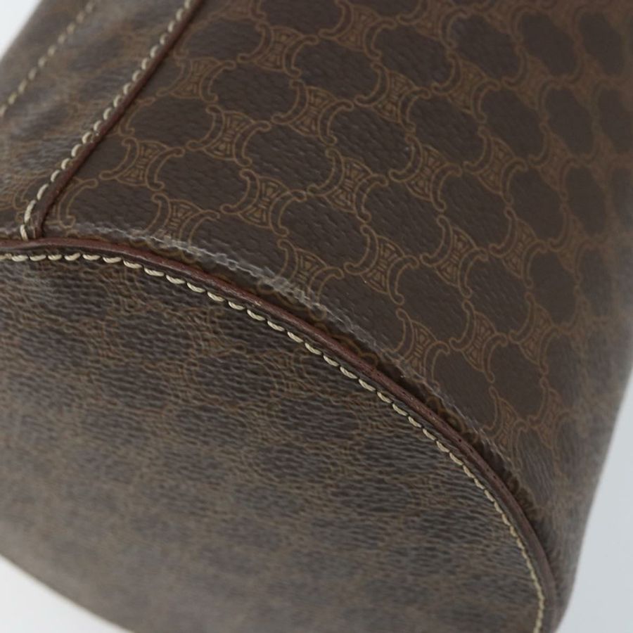 【日本直送】CELINE Macadam帆布肩背包 PVC皮革 棕色 金色 正品 LNZ142A-15