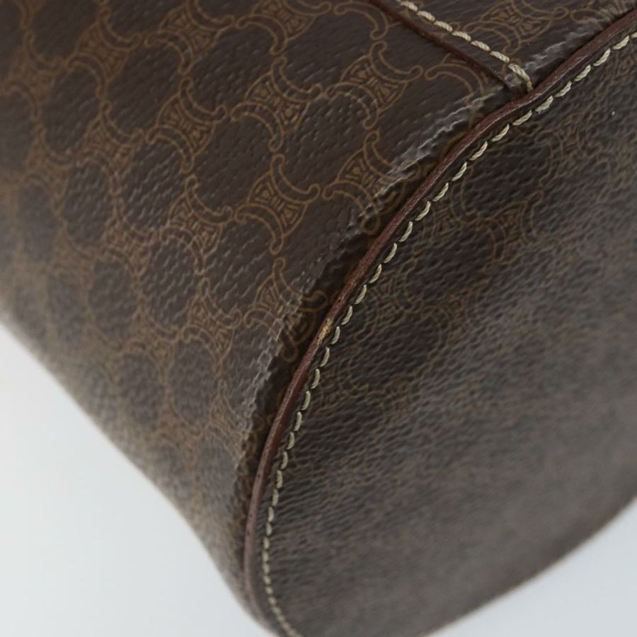 【日本直送】CELINE Macadam帆布肩背包 PVC皮革 棕色 金色 正品 LNZ142A-16