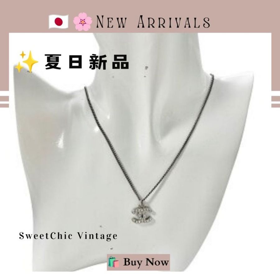 🛍️🎁 🔥 7月新品【預訂】 💘 新款 香奈兒 Chanel 經典款銀色水鑽頸鏈🔥 香奈兒熱賣款 香奈兒經典款 CHANEL NECKLACE-3