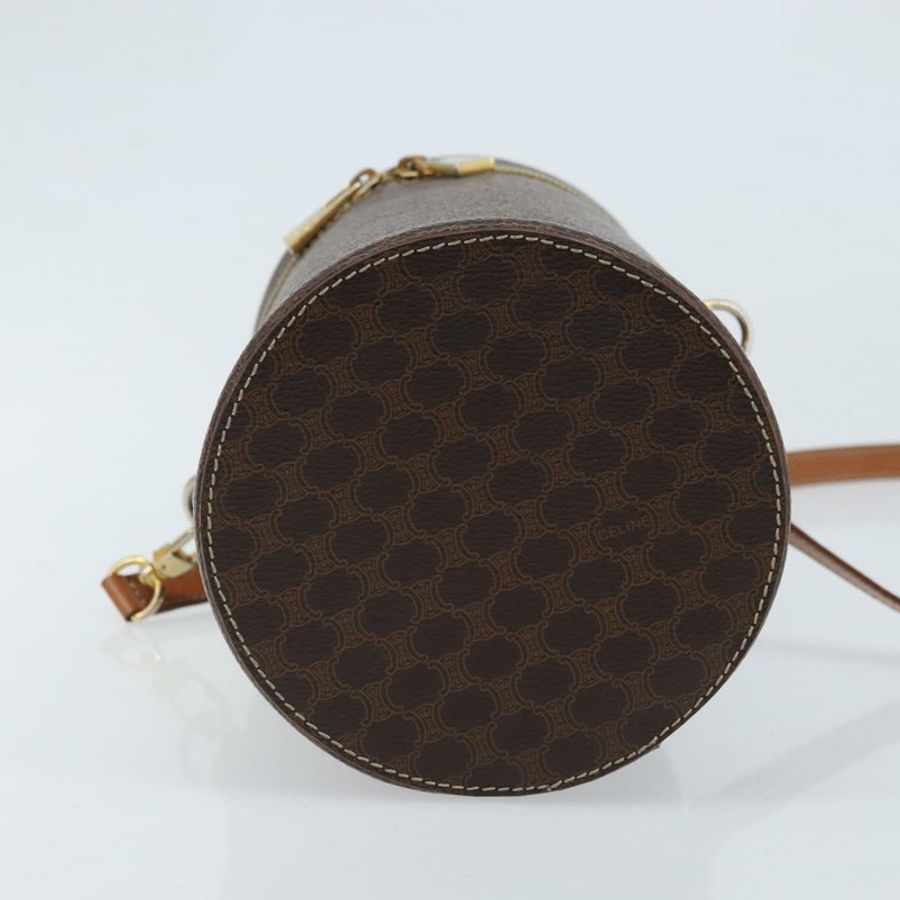 【日本直送】CELINE Macadam帆布肩背包 PVC皮革 棕色 金色 正品 LNZ654A-4