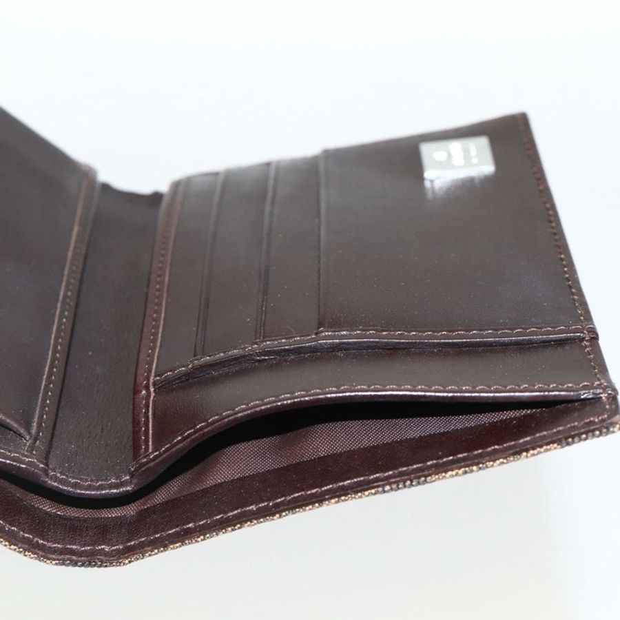 【日本直送】FENDI Zucca 帆布皮夾黑棕色正品 ki6616V-18