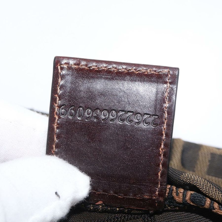 【日本直送】FENDI Zucca帆布單肩包 棕色/黑色 正品 YKZ748-11
