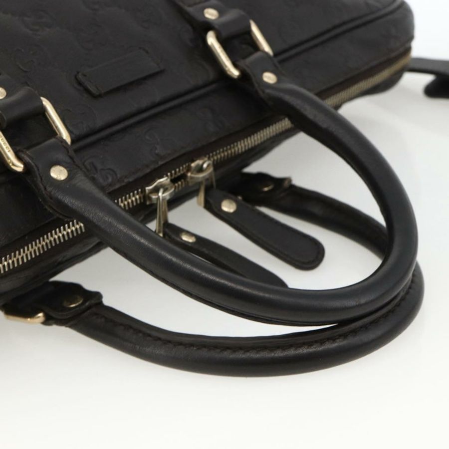 【日本直送】GUCCI GG帆布Guccissima雙肩包,皮革材質,黑色/金色,貨號208463,正品,ka3424-6