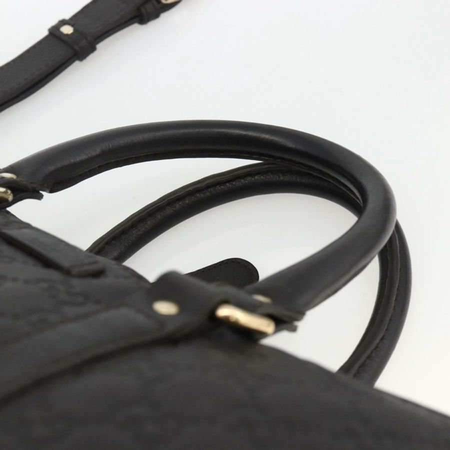 【日本直送】GUCCI GG帆布Guccissima雙肩包,皮革材質,黑色/金色,貨號208463,正品,ka3424-13