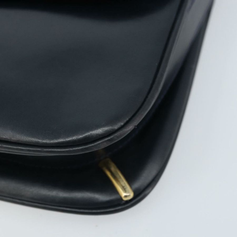 【日本直送】GUCCI Sherry Line 肩背包 皮革 海軍藍 金色 正品 BAZ198A-8