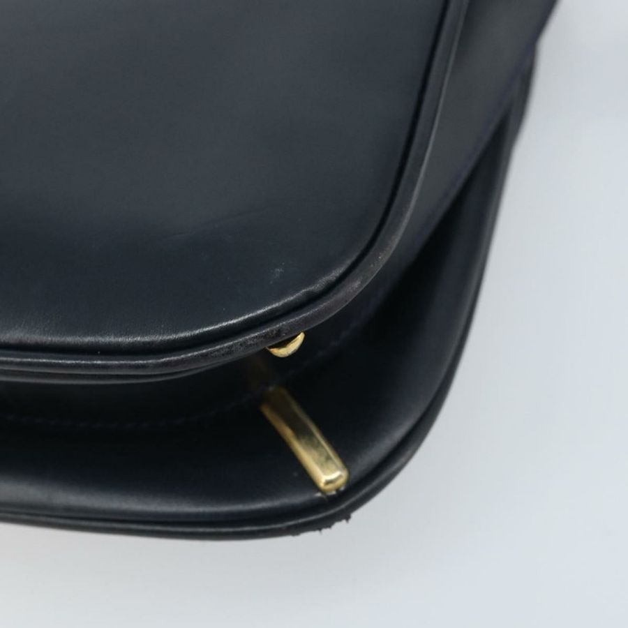 【日本直送】GUCCI Sherry Line 肩背包 皮革 海軍藍 金色 正品 BAZ198A-14