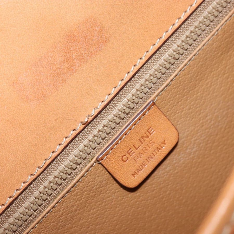 【日本直送】CELINE Macadam帆布星形球肩背包 PVC皮革 棕色 金色 正品 BAZ619A-18