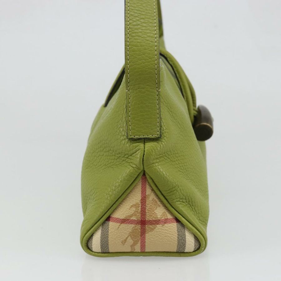 【日本直送】BURBERRY 綠色皮革單肩包 正品 BAZ684A-3