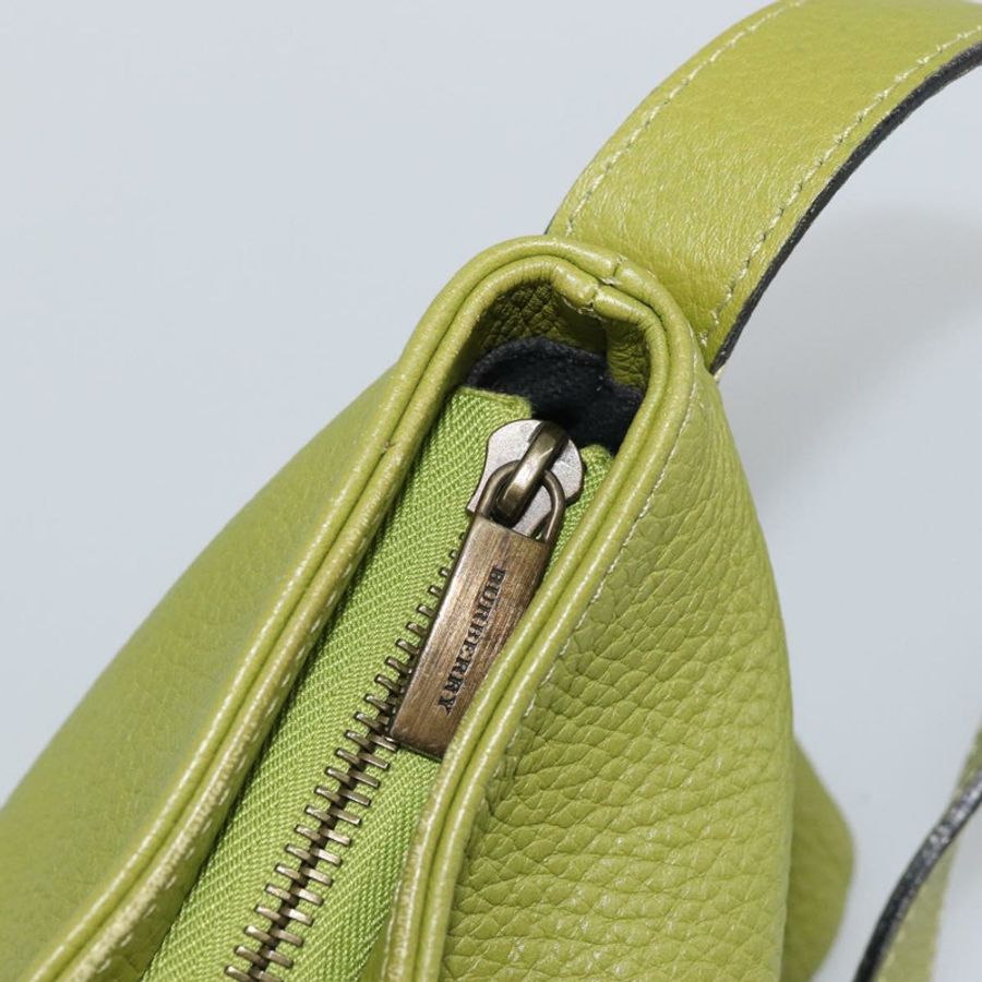 【日本直送】BURBERRY 綠色皮革單肩包 正品 BAZ684A-9