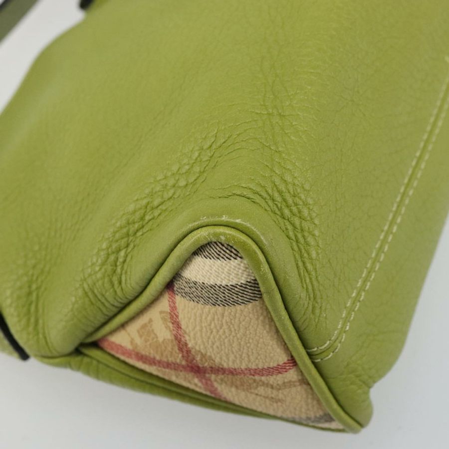 【日本直送】BURBERRY 綠色皮革單肩包 正品 BAZ684A-13