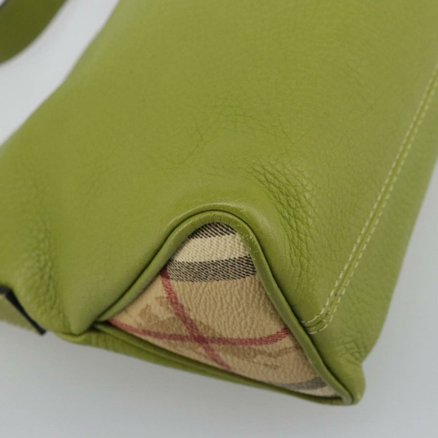 【日本直送】BURBERRY 綠色皮革單肩包 正品 BAZ684A-15