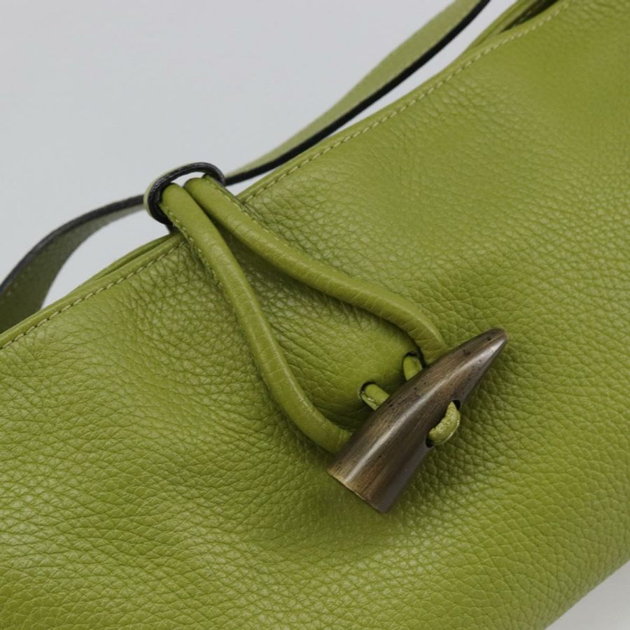 【日本直送】BURBERRY 綠色皮革單肩包 正品 BAZ684A-16