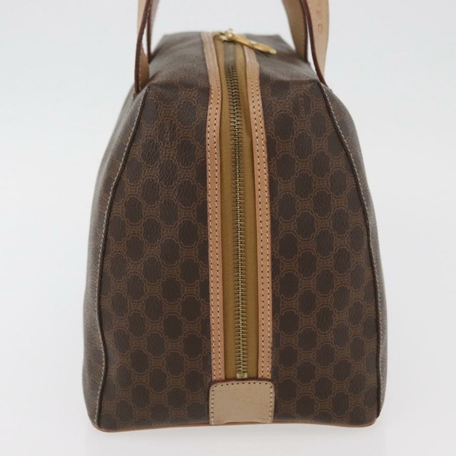 【日本直送】CELINE Macadam帆布波士頓包 PVC皮革 棕色 金色 正品 BAZ795A-2