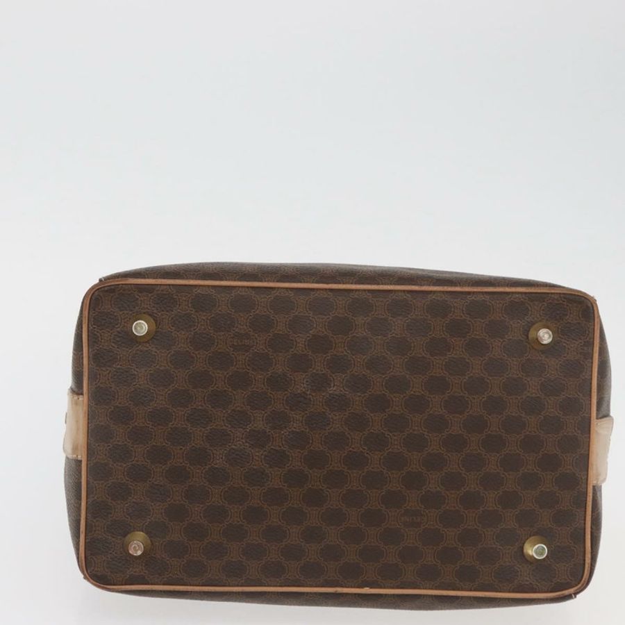 【日本直送】CELINE Macadam帆布波士頓包 PVC皮革 棕色 金色 正品 BAZ795A-4