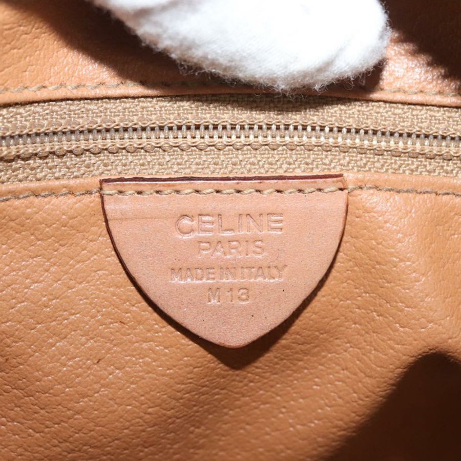 【日本直送】CELINE Macadam帆布波士頓包 PVC皮革 棕色 金色 正品 BAZ795A-11