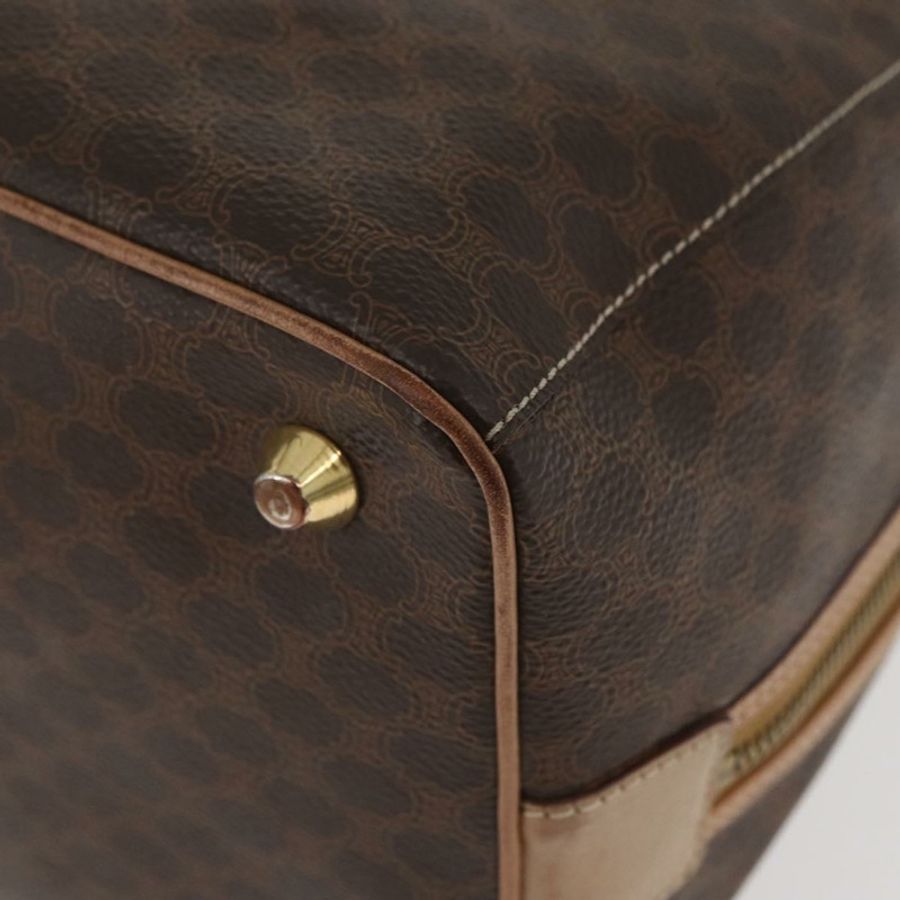 【日本直送】CELINE Macadam帆布波士頓包 PVC皮革 棕色 金色 正品 BAZ795A-16