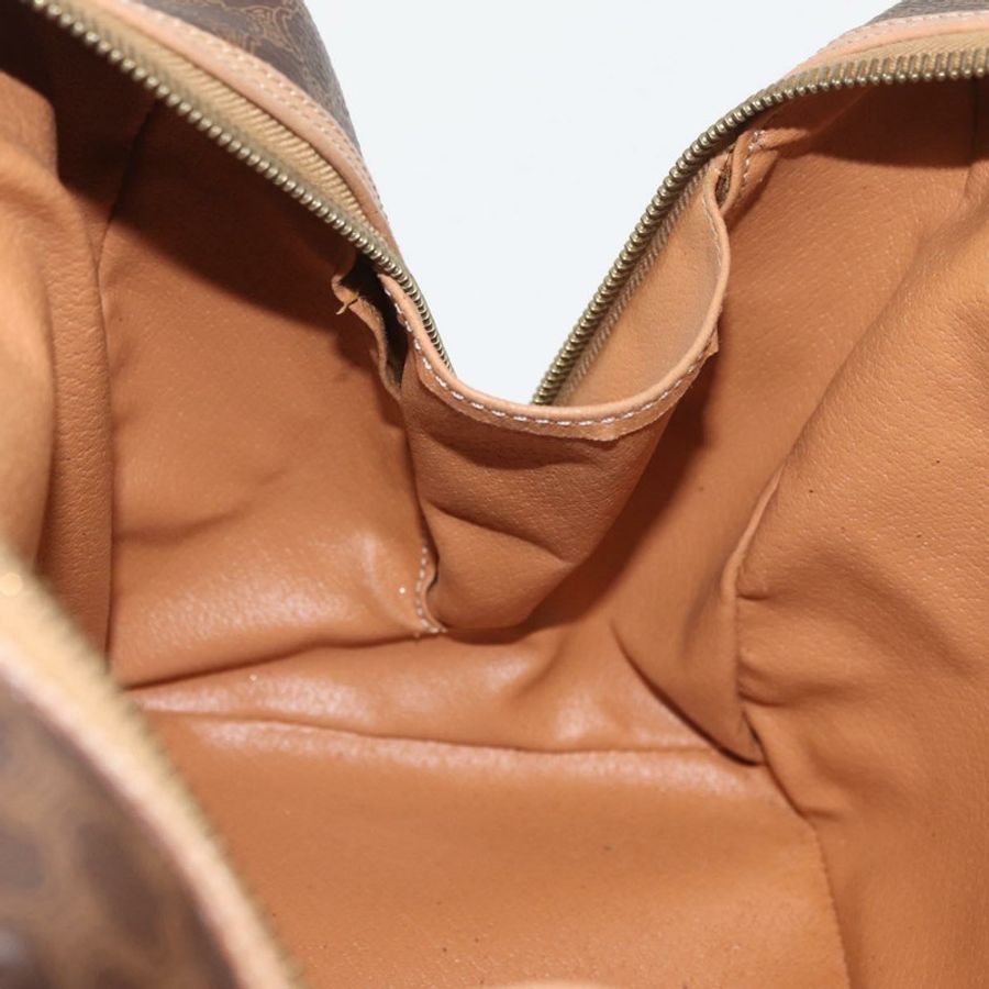 【日本直送】CELINE Macadam帆布波士頓包 PVC皮革 棕色 金色 正品 BAZ795A-19