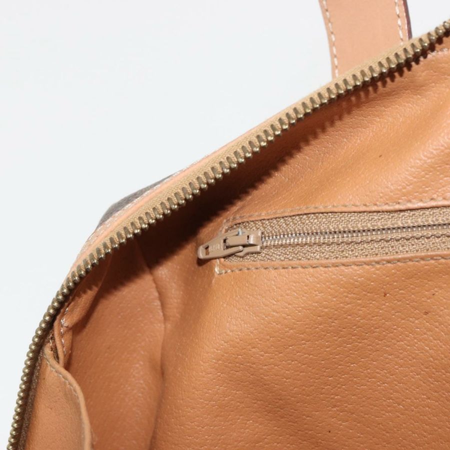 【日本直送】CELINE Macadam帆布波士頓包 PVC皮革 棕色 金色 正品 BAZ795A-20