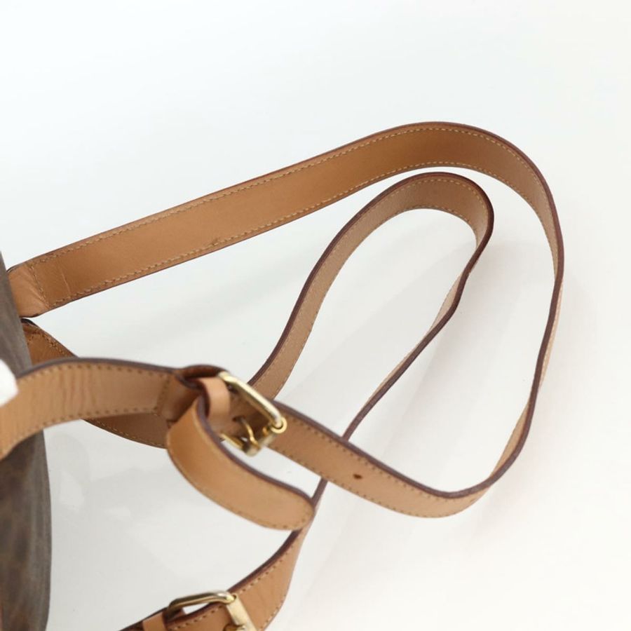 【日本直送】CELINE Macadam帆布肩背包 PVC皮革 棕色 金色 正品 BAZ796A-13