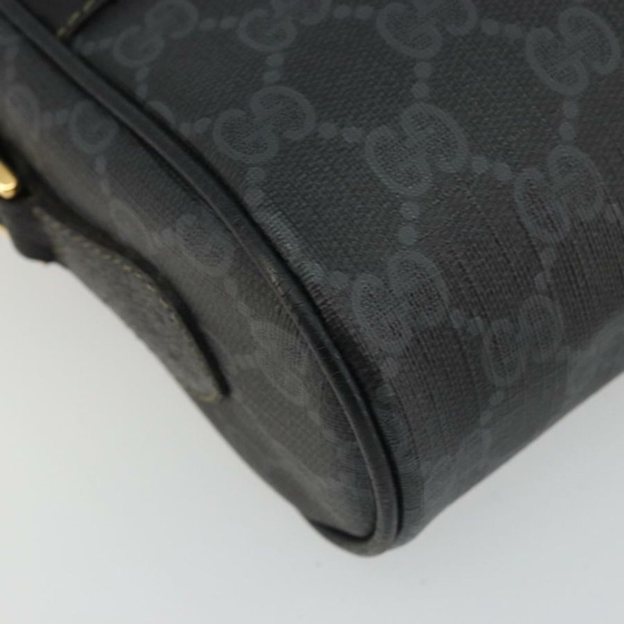 【日本直送】GUCCI GG Supreme Web Sherry Line 手提包 PVC 黑色金色 119 02 087 正品 YKZ950-13
