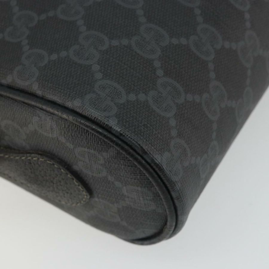 【日本直送】GUCCI GG Supreme Web Sherry Line 手提包 PVC 黑色金色 119 02 087 正品 YKZ950-15