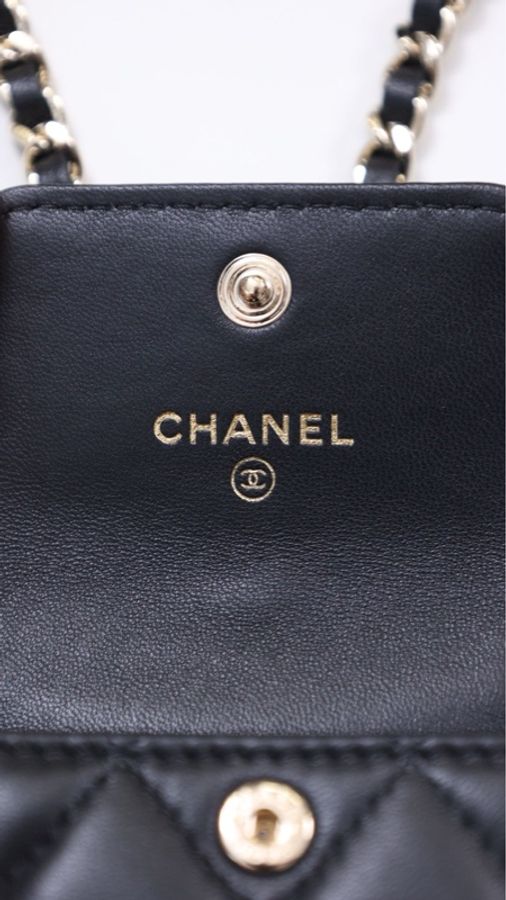 Chanel 22A高级手工坊系列黑金珍珠小羊皮衣领包-8