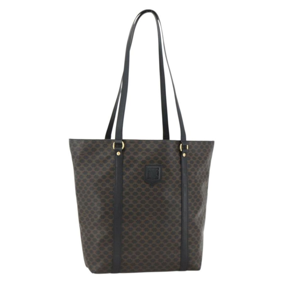 【日本直送】CELINE Macadam帆布托特包 PVC皮革 黑色金色 正品 YKZ828A-0