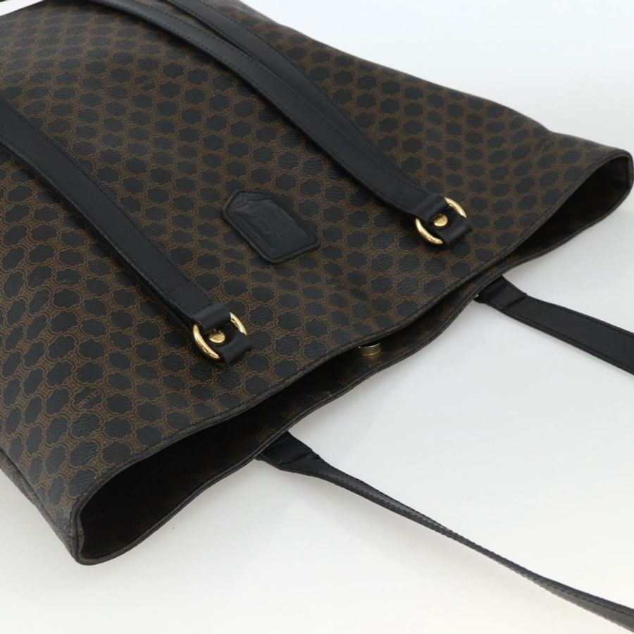 【日本直送】CELINE Macadam帆布托特包 PVC皮革 黑色金色 正品 YKZ828A-5
