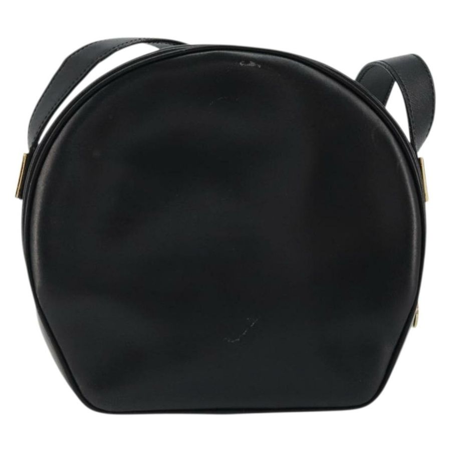 【日本直送】CELINE 圓背包 皮革 黑色 金色 正品 YKZ1524A-1
