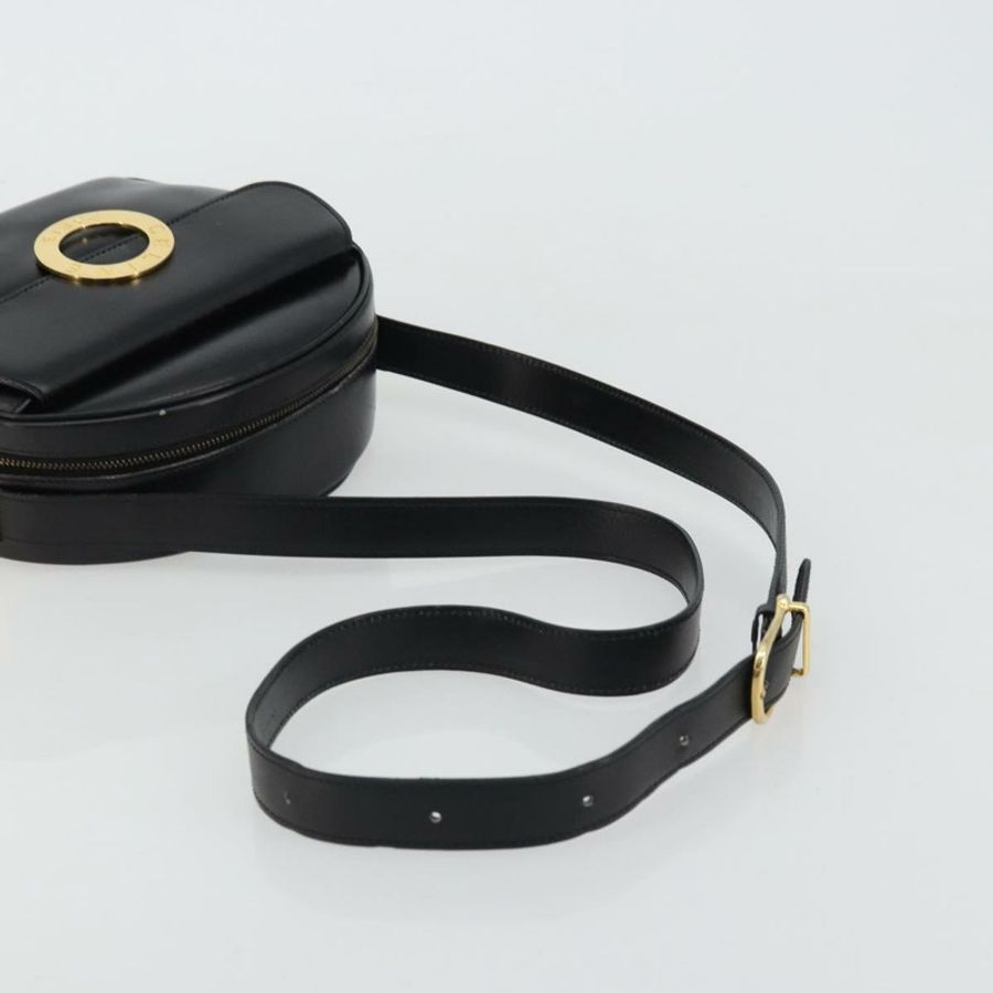 【日本直送】CELINE 圓背包 皮革 黑色 金色 正品 YKZ1524A-6