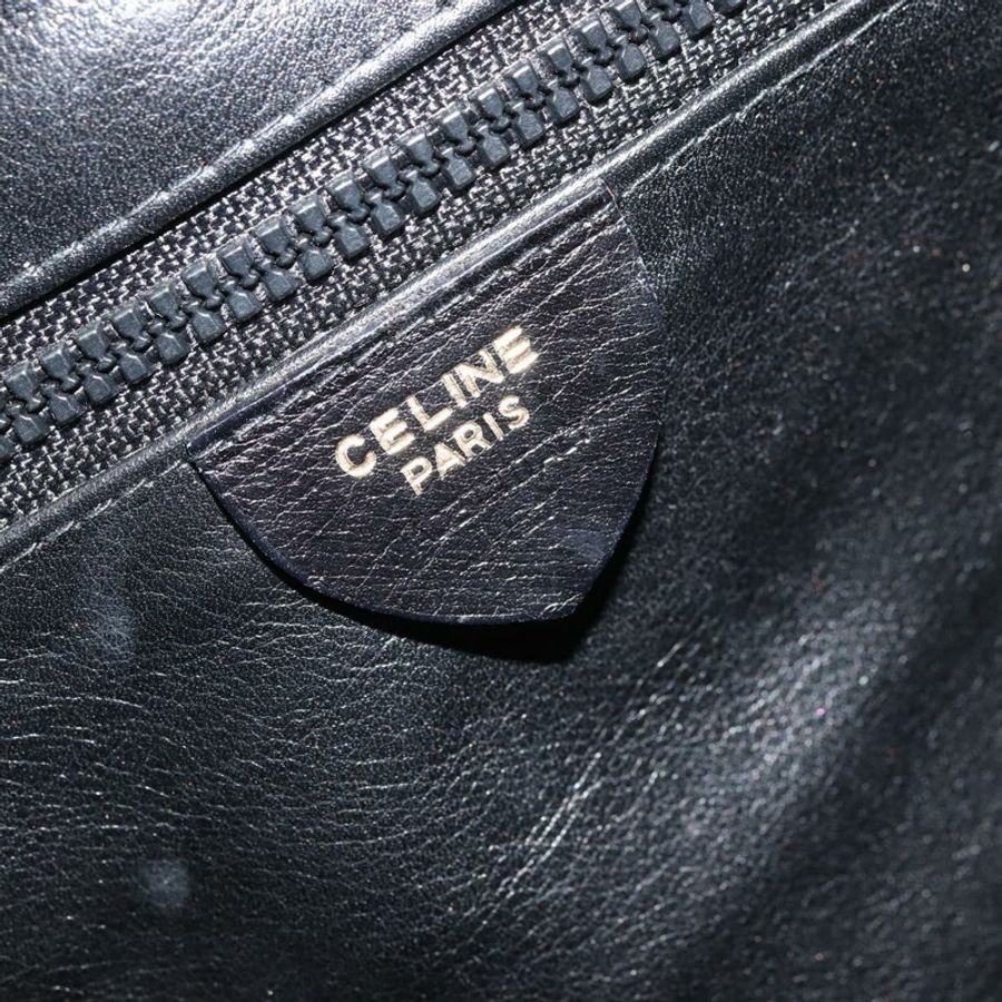 【日本直送】CELINE 圓背包 皮革 黑色 金色 正品 YKZ1524A-11