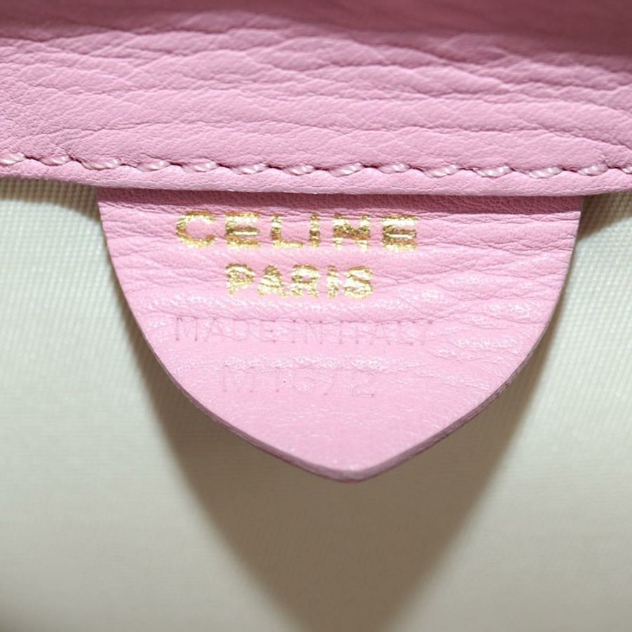 【日本直送】CELINE 皮革雙肩包 粉紅色金色 Auth bs34989V-11