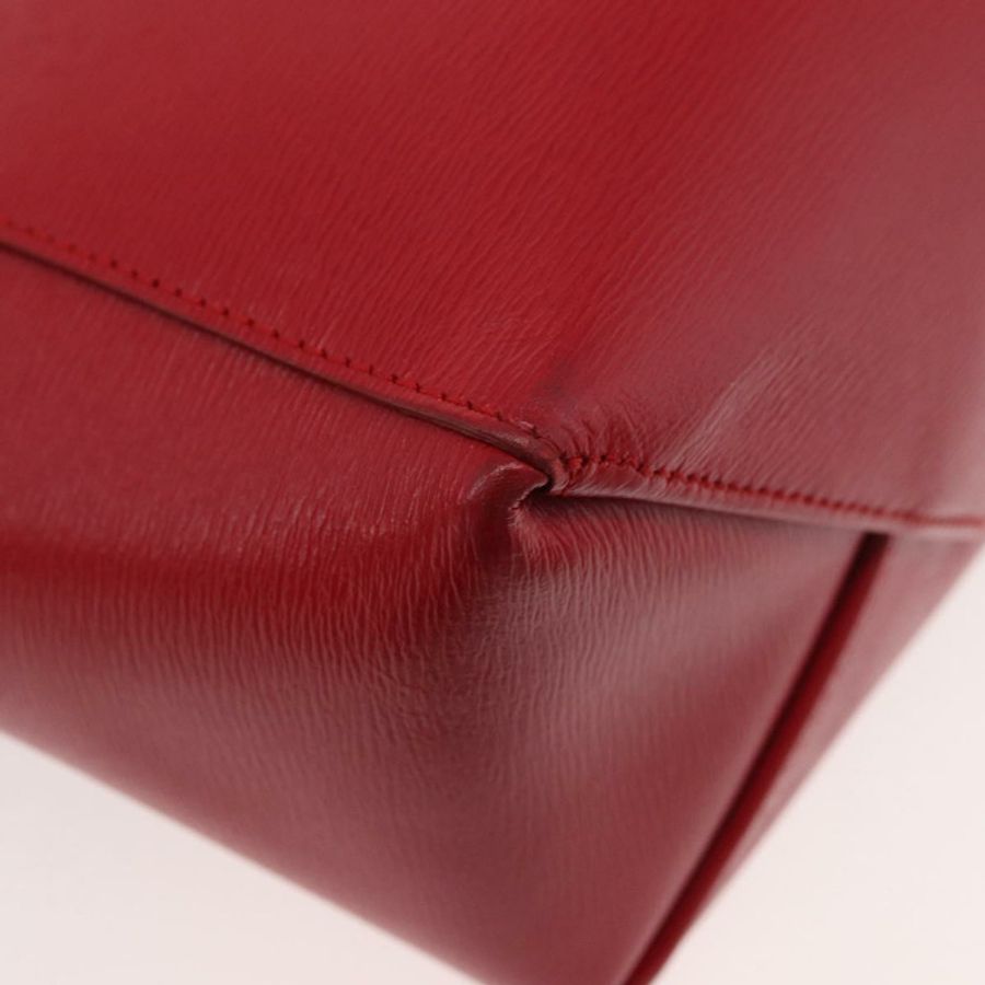 【日本直送】CELINE 直式 Cabas 手提包 皮革 2way 紅色 銀色 Auth hk3730A-8