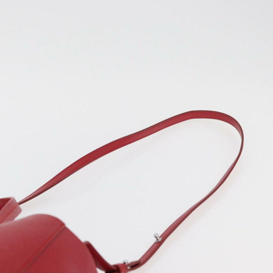 【日本直送】CELINE 直式 Cabas 手提包 皮革 2way 紅色 銀色 Auth hk3730A-14