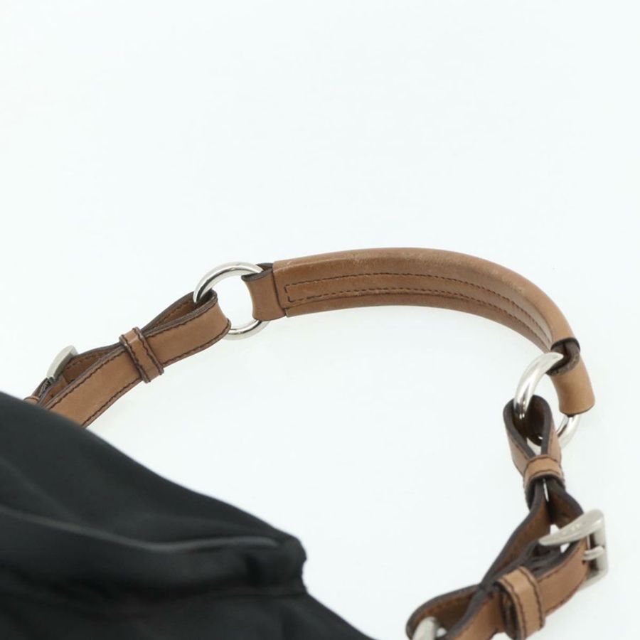 【日本直送】PRADA 單肩包 尼龍皮革 黑色 銀色 正品 mr2443A-7